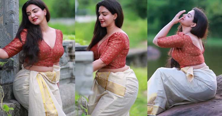 actress honey rose traditional dress photoshoot